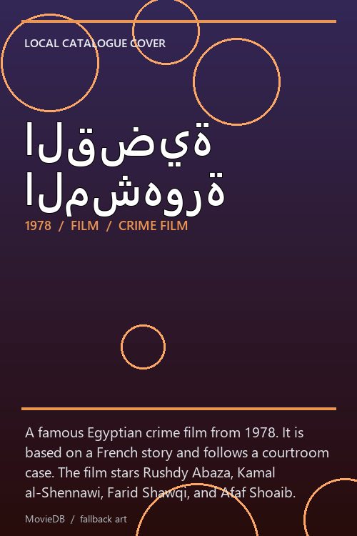 القضية المشهورة poster