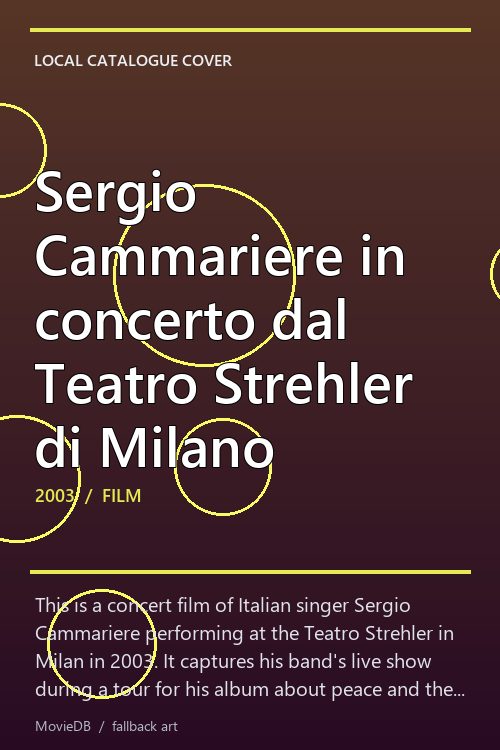 Sergio Cammariere in concerto dal Teatro Strehler di Milano poster