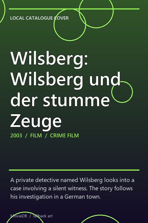 Wilsberg: Wilsberg und der stumme Zeuge poster