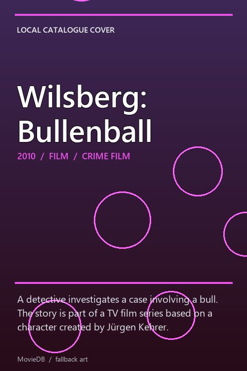 Wilsberg: Bullenball poster