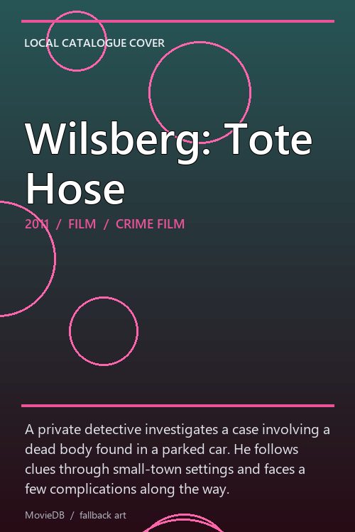 Wilsberg: Tote Hose poster