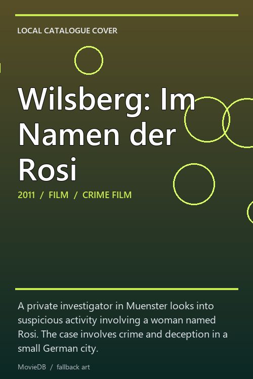 Wilsberg: Im Namen der Rosi poster