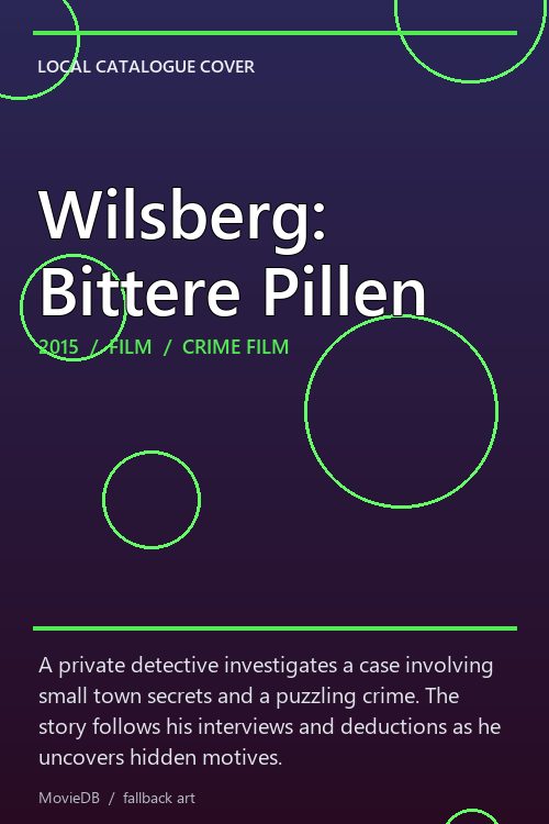 Wilsberg: Bittere Pillen poster