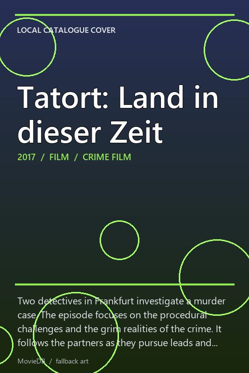 Tatort: Land in dieser Zeit poster