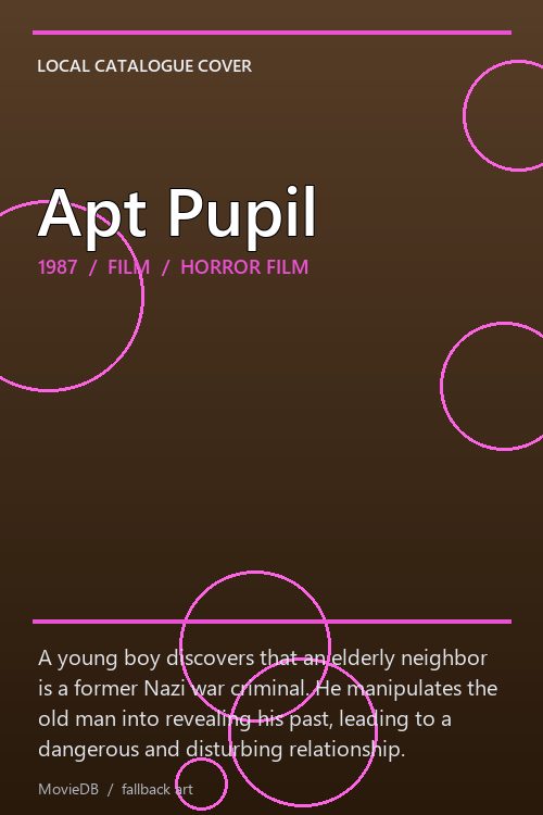 Apt Pupil poster