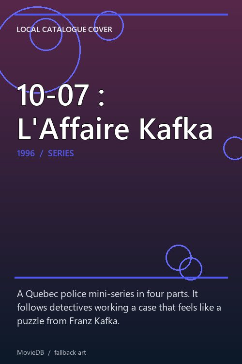 10-07 : L'Affaire Kafka poster
