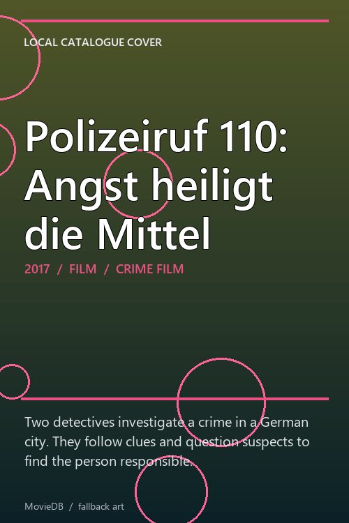 Polizeiruf 110: Angst heiligt die Mittel poster