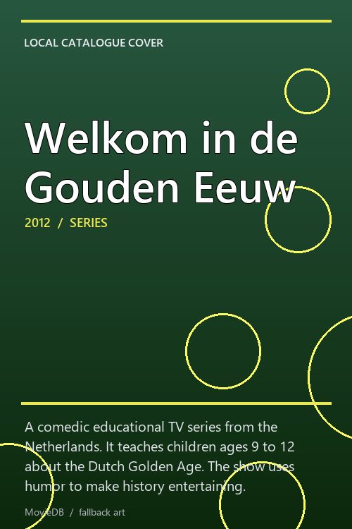 Welkom in de Gouden Eeuw poster