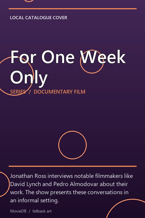 For One Week Only poster