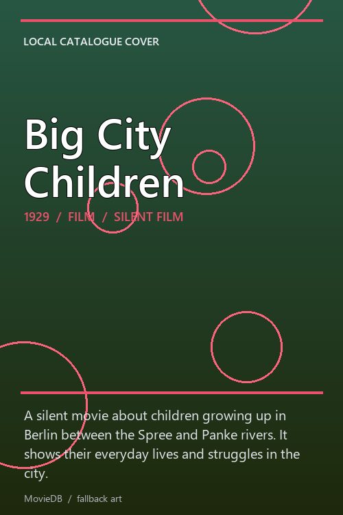 Big City Children poster
