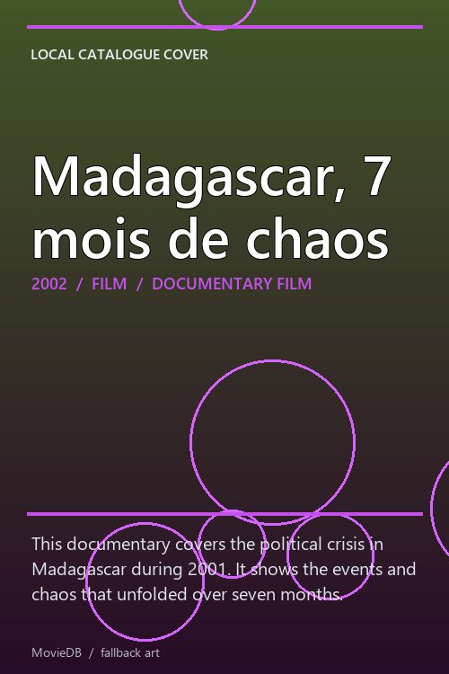 Madagascar, 7 mois de chaos poster