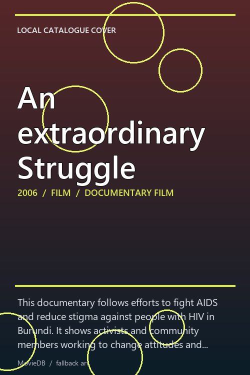 An extraordinary Struggle poster