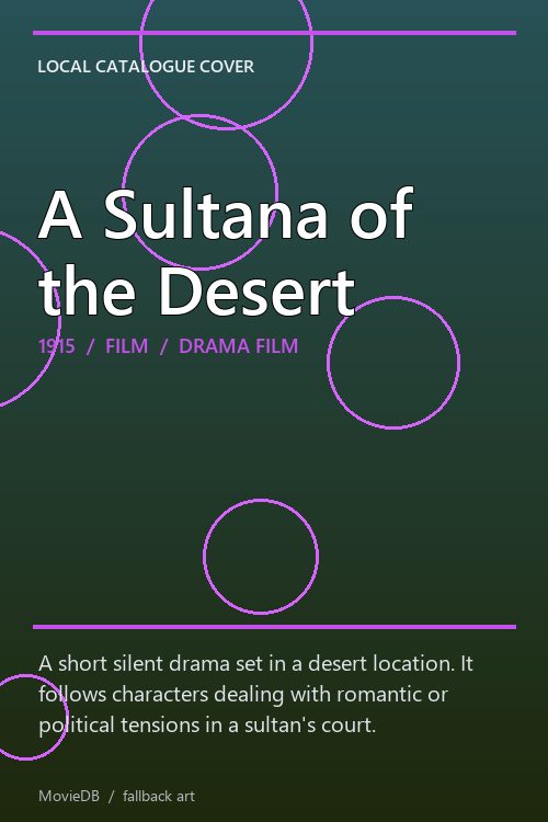 A Sultana of the Desert poster