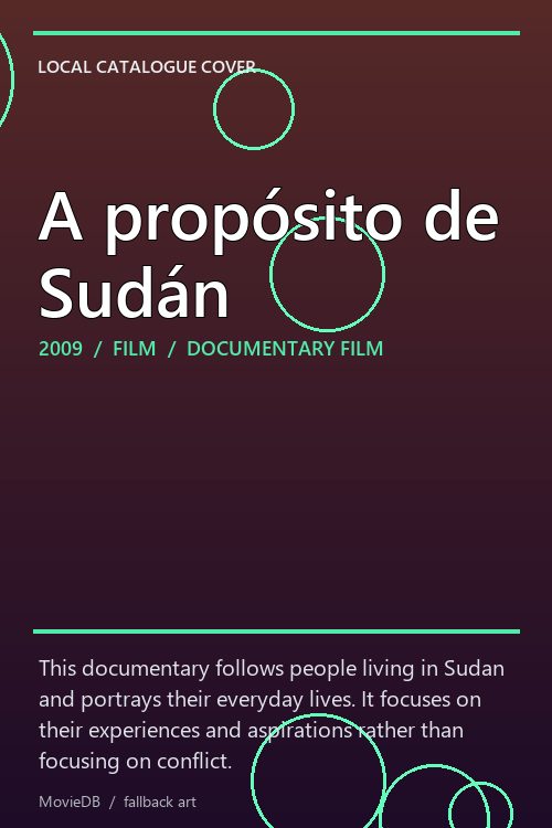 A propósito de Sudán poster