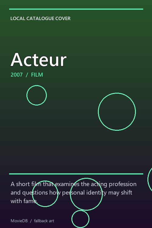 Acteur poster