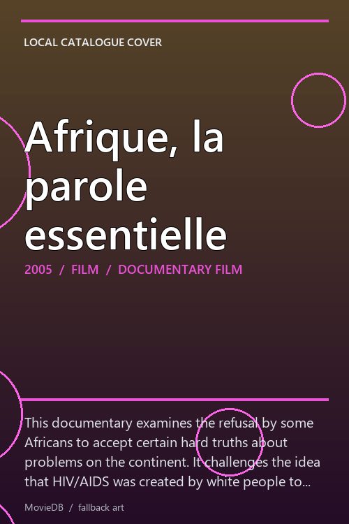 Afrique, la parole essentielle poster