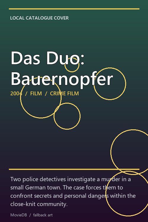 Das Duo: Bauernopfer poster