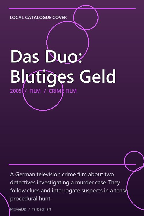 Das Duo: Blutiges Geld poster