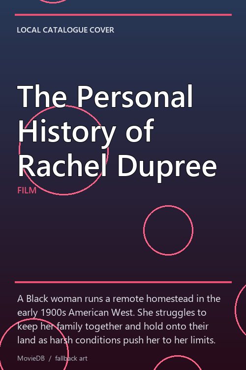 The Personal History of Rachel Dupree poster