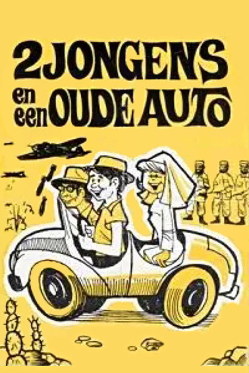 Twee jongens en een oude auto poster