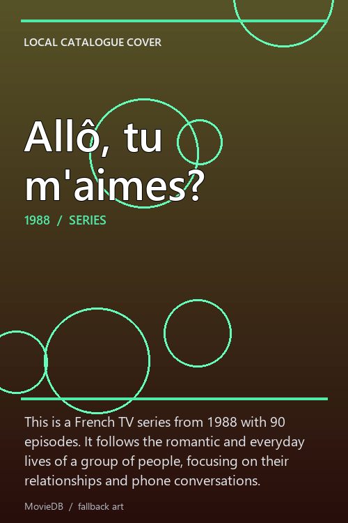 Allô, tu m'aimes? poster