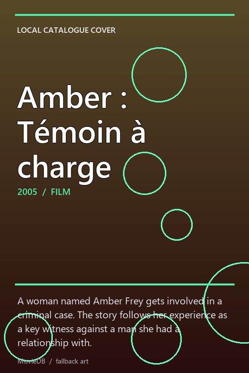 Amber : Témoin à charge poster
