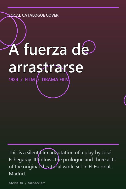 A fuerza de arrastrarse poster