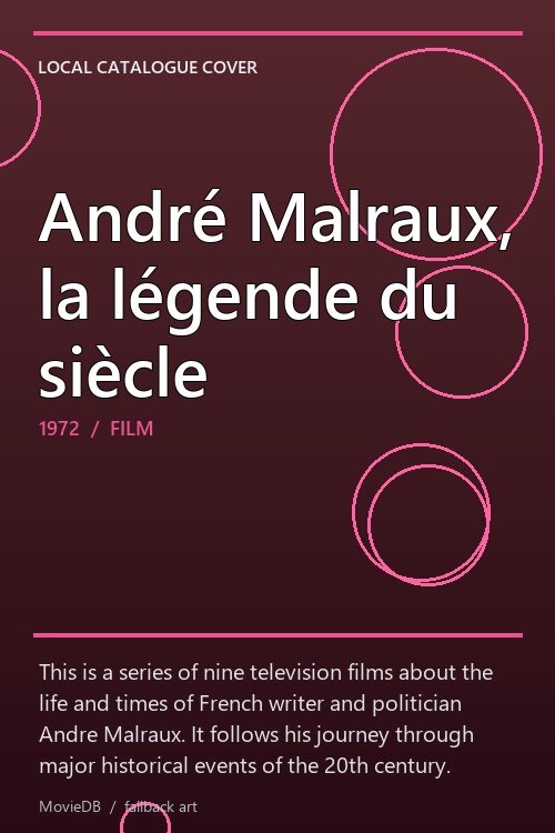 André Malraux, la légende du siècle poster