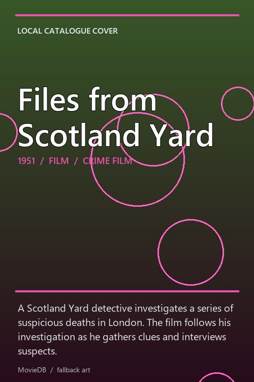 Files from Scotland Yard poster