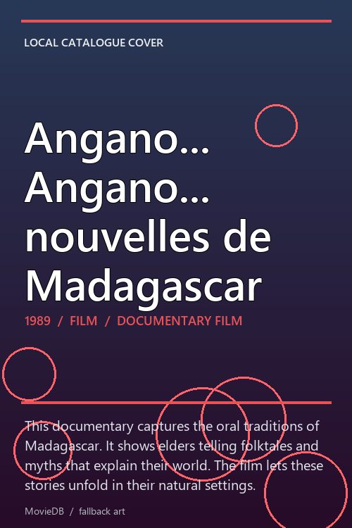 Angano... Angano... nouvelles de Madagascar poster