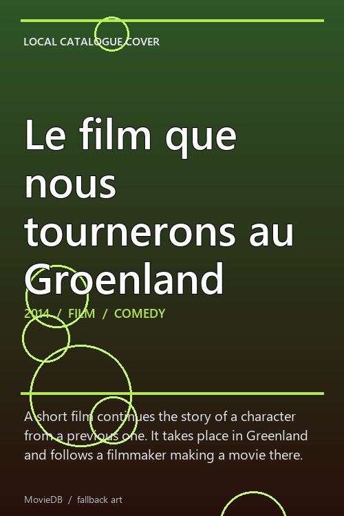 Le film que nous tournerons au Groenland poster