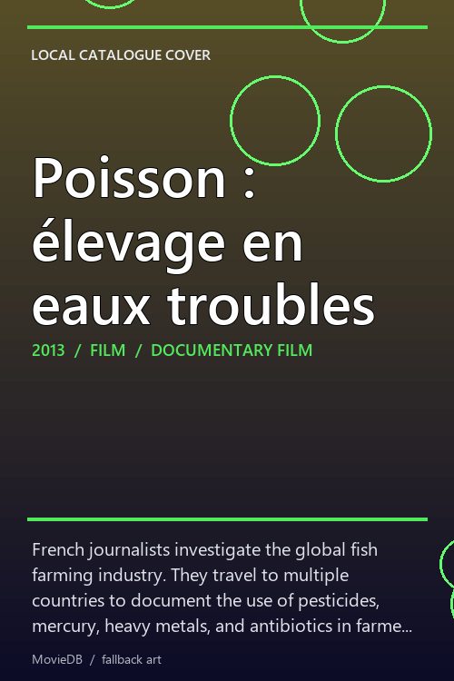 Poisson : élevage en eaux troubles poster