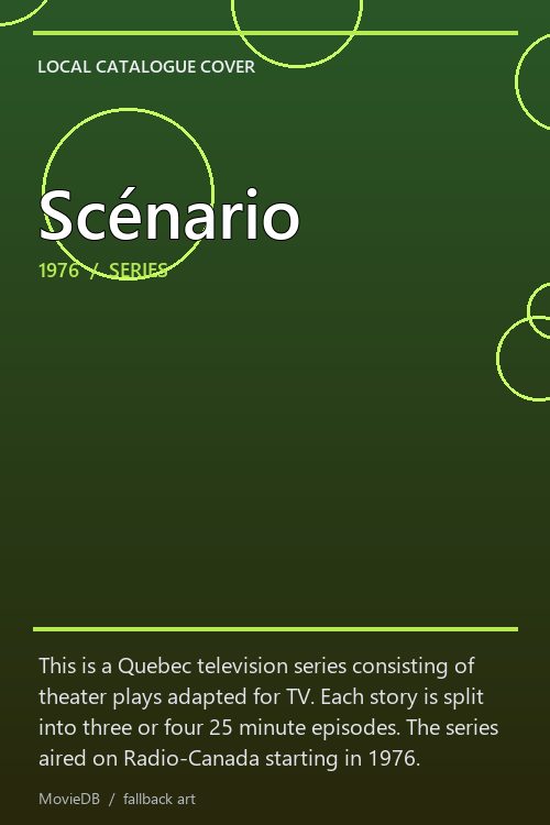 Scénario poster