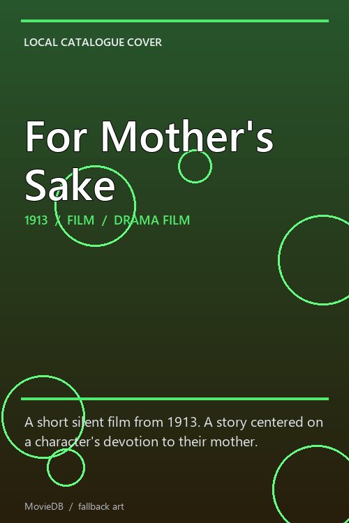 For Mother's Sake poster