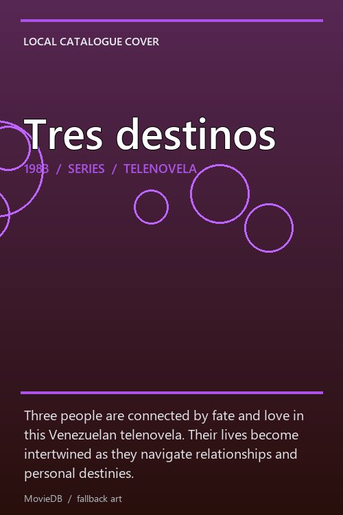 Tres destinos poster