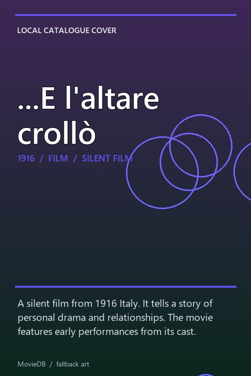 ...E l'altare crollò poster