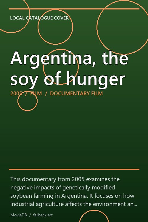 Argentina, the soy of hunger poster