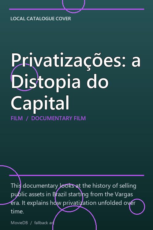 Privatizações: a Distopia do Capital poster