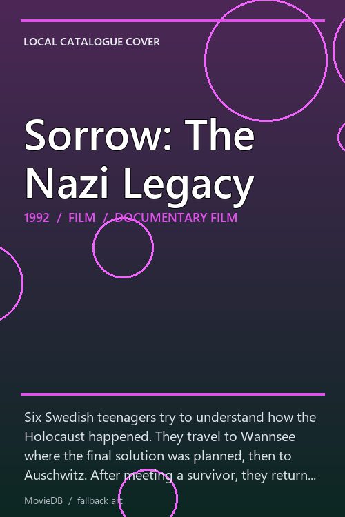 Sorrow: The Nazi Legacy poster