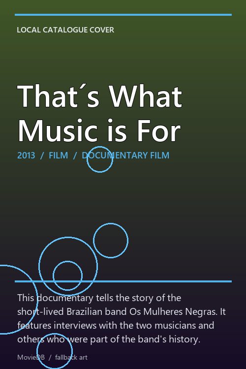That´s What Music is For poster