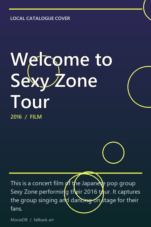 Welcome to Sexy Zone Tour poster