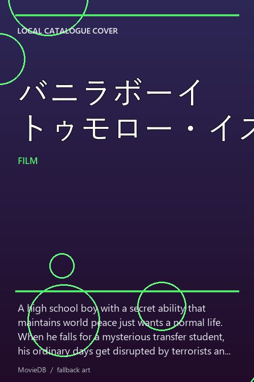 バニラボーイ トゥモロー・イズ・アナザー・デイ poster