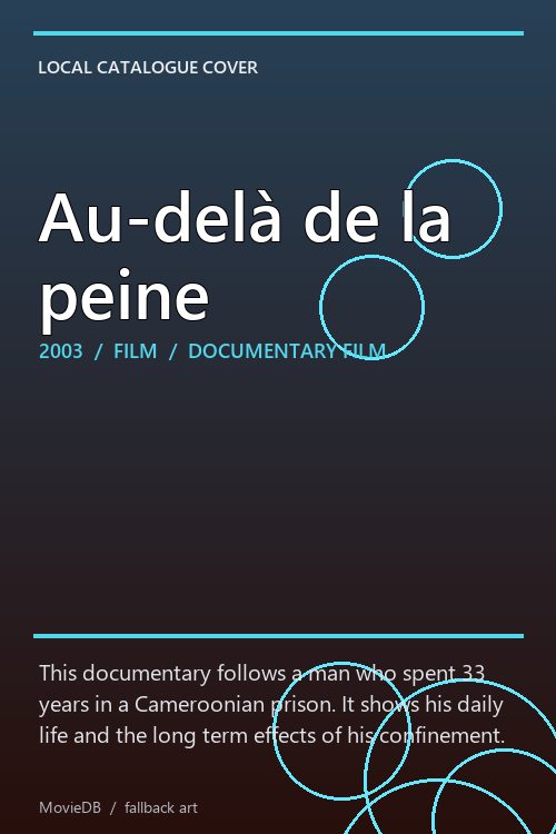 Au-delà de la peine poster