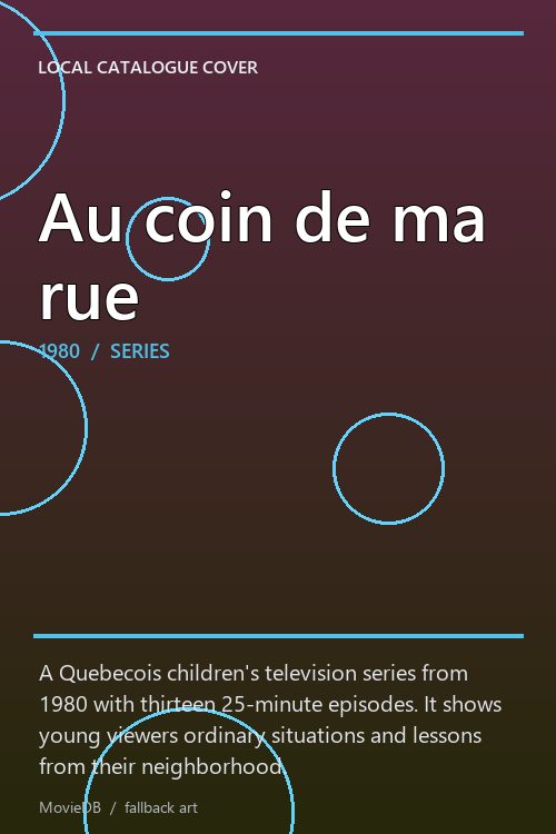 Au coin de ma rue poster