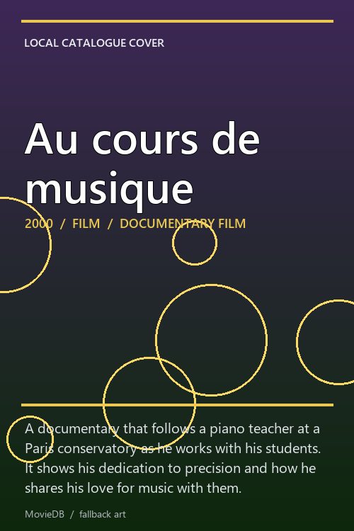 Au cours de musique poster