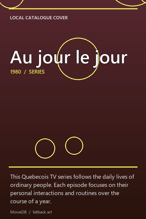 Au jour le jour poster