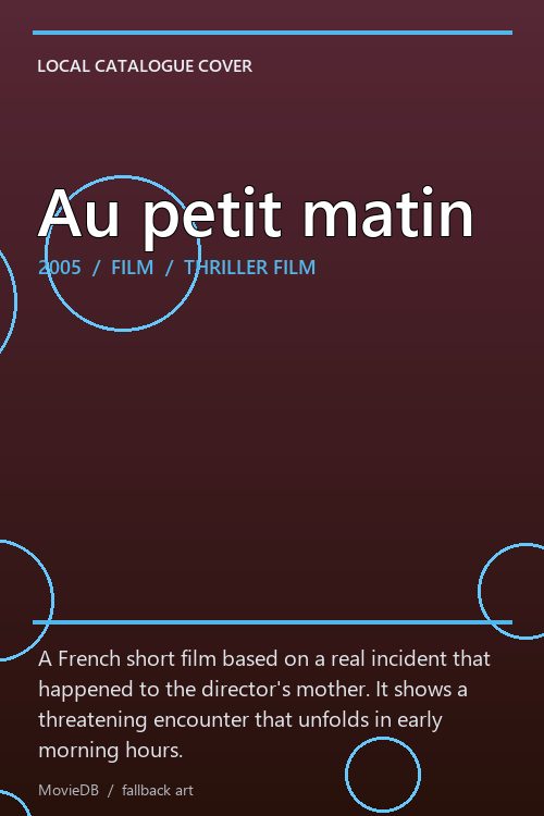 Au petit matin poster