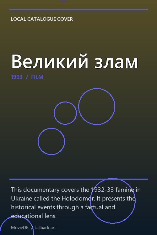 Великий злам poster