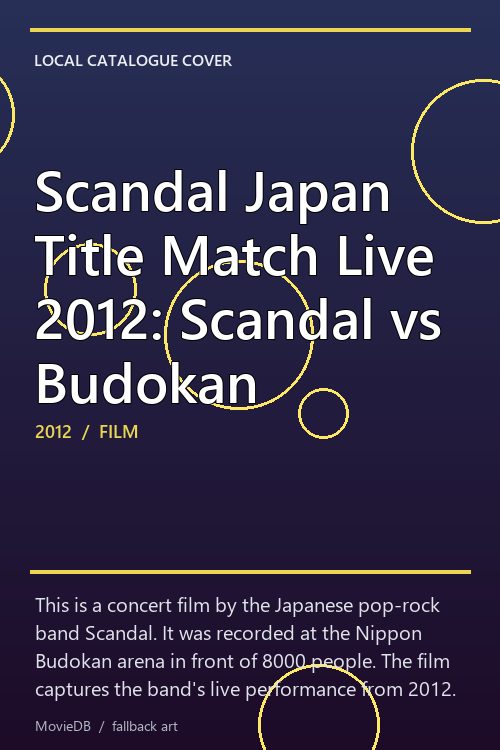 Scandal Japan Title Match Live 2012: Scandal vs Budokan poster
