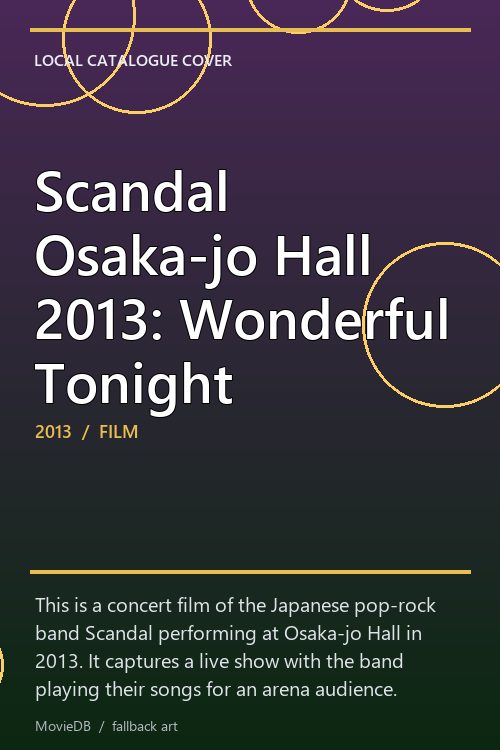Scandal Osaka-jo Hall 2013: Wonderful Tonight poster